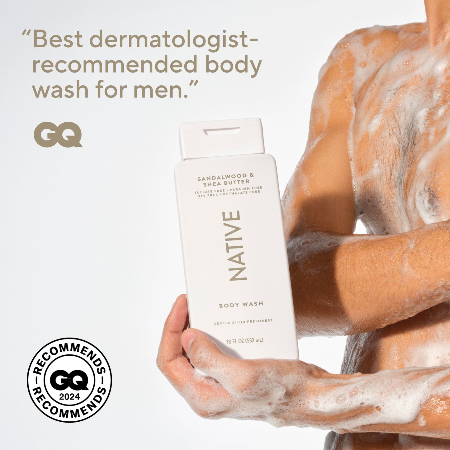 Body Wash Sandalwood and Shea Butter 18oz Classic Personal Care