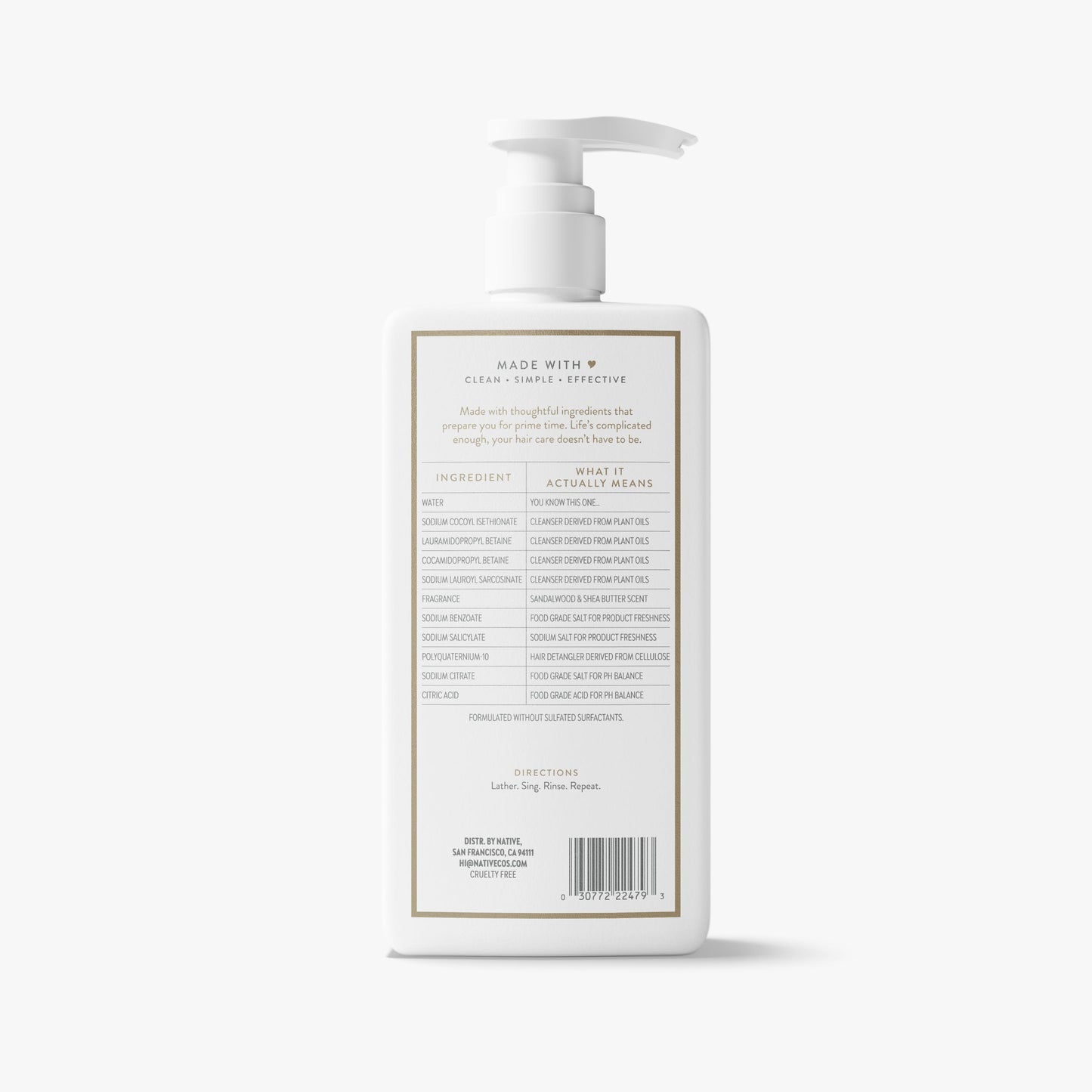Full and Thick Shampoo Sandalwood and Shea Butter 16.5oz Classic Personal Care