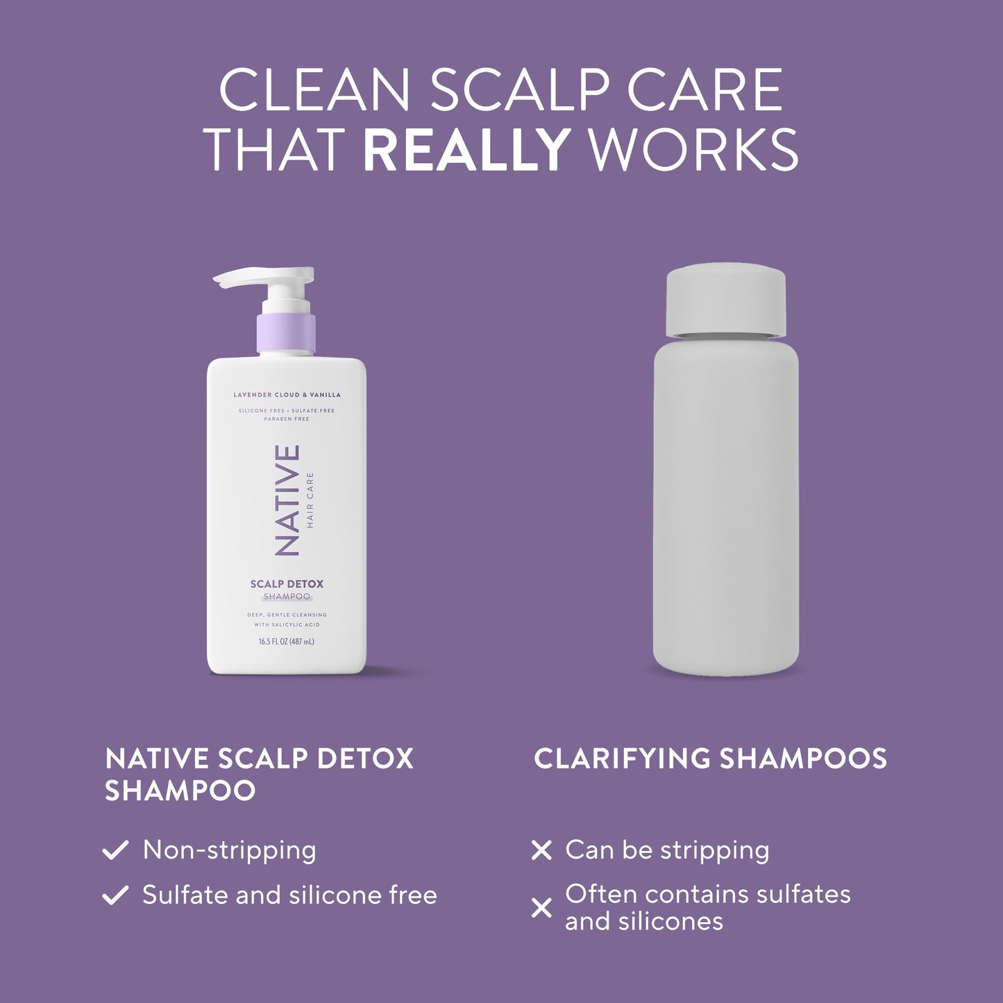 Scalp Clarifying Shampoo Lavender Cloud and Vanilla 16.5oz Classic Personal Care