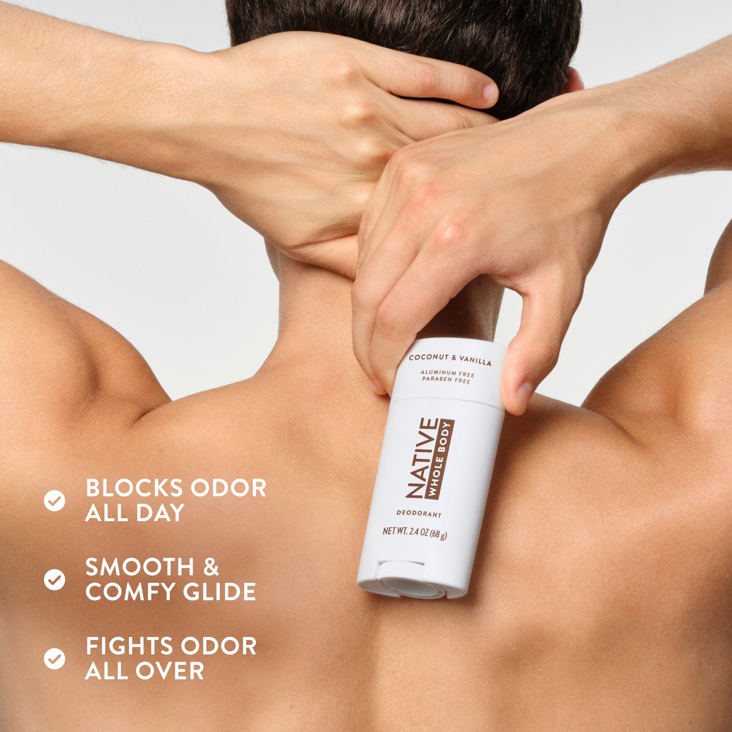 Whole Body Deodorant Stick Coconut and Vanilla 2.4oz Classic Personal Care