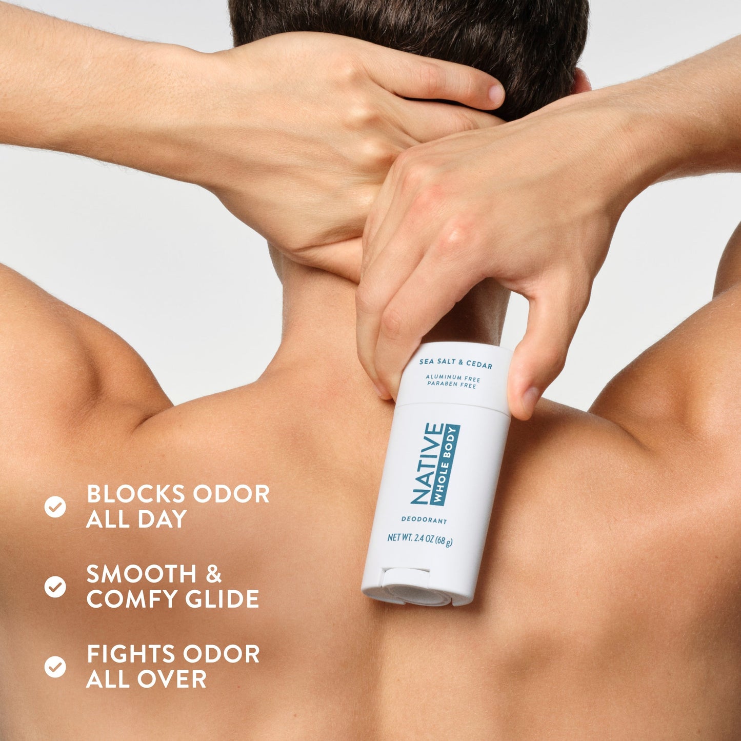 Whole Body Deodorant Stick Sea Salt and Cedar 2.4oz Classic Personal Care