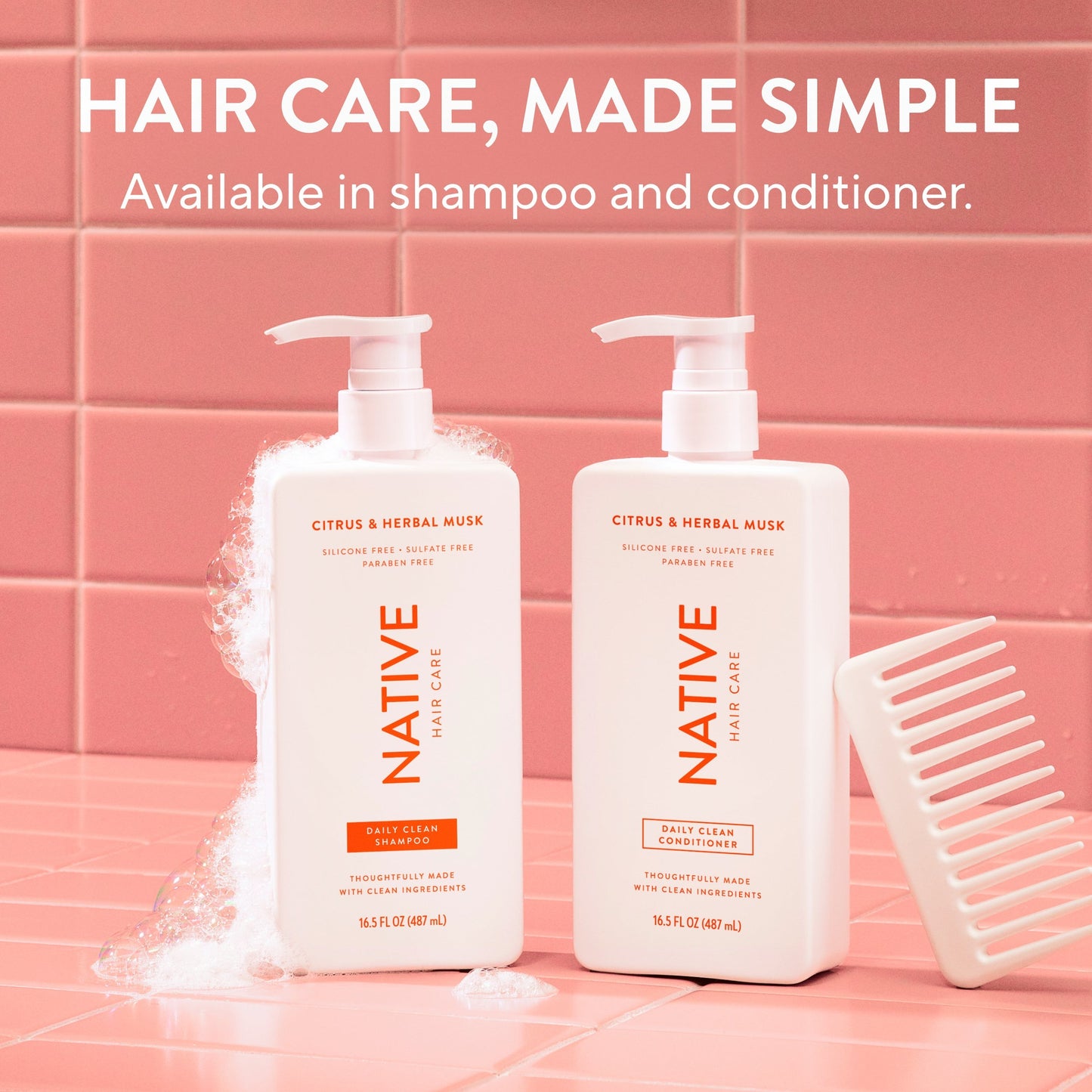 Daily Clean Shampoo Citrus and Herbal Musk 16.5oz Classic Personal Care