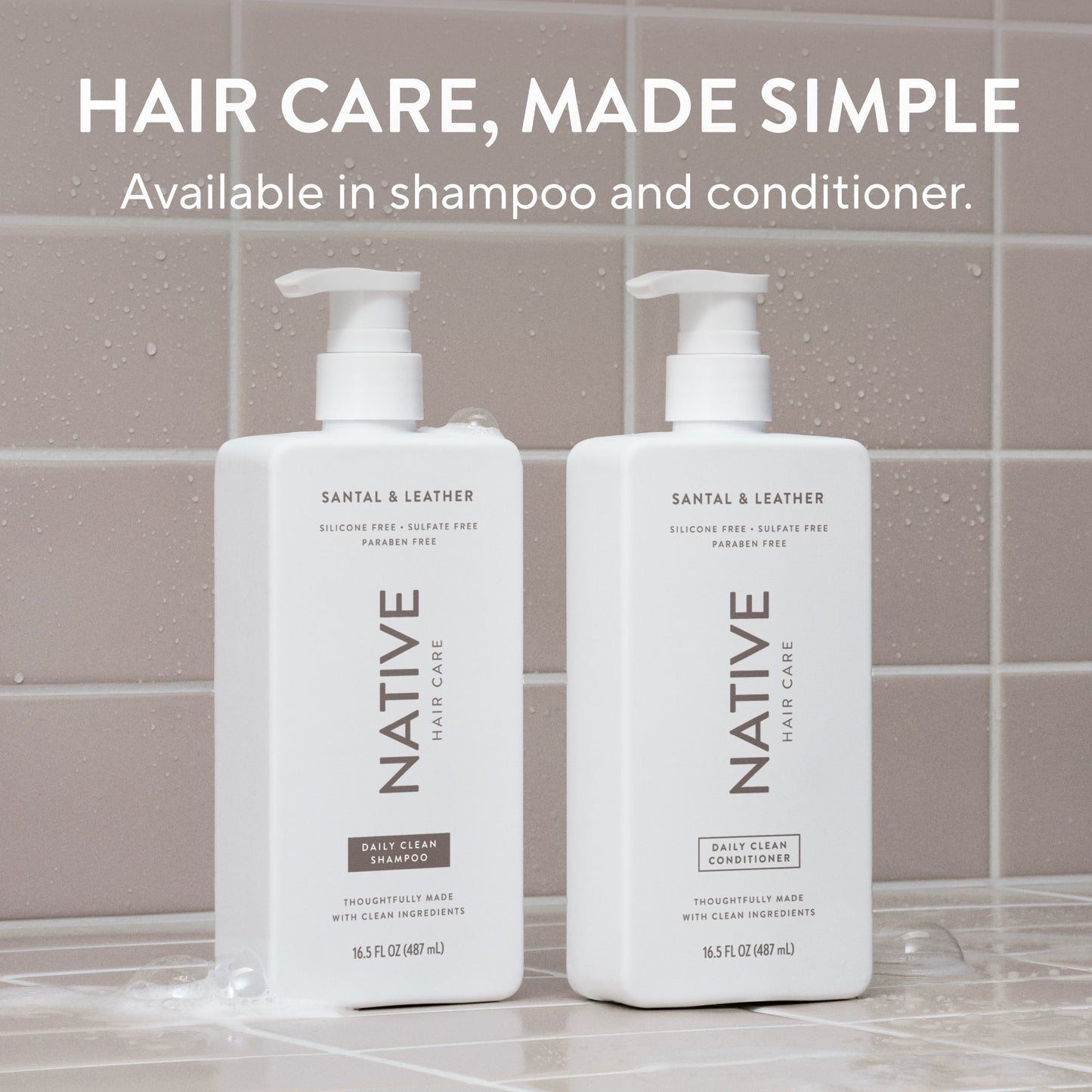 Daily Clean Shampoo Santal and Leather 16.5oz Classic Personal Care