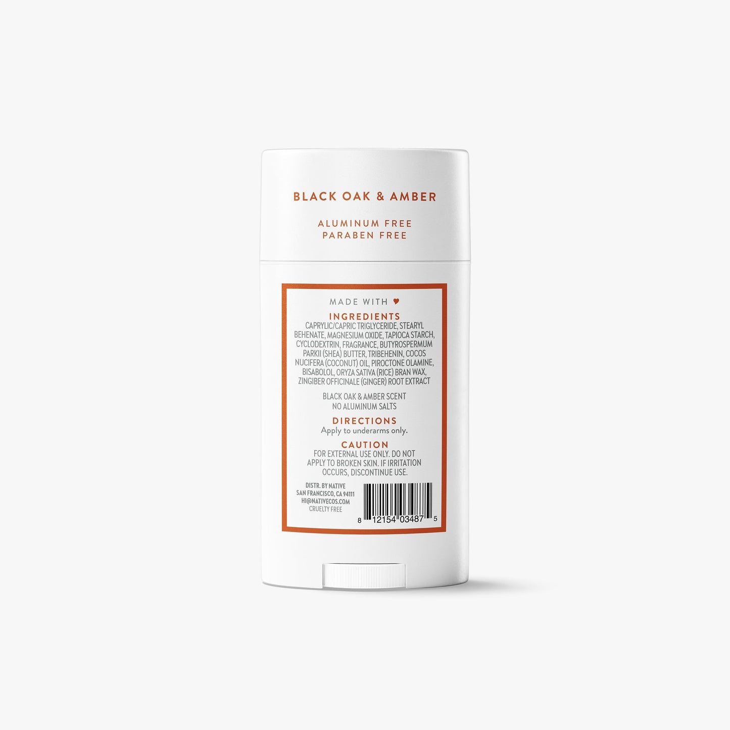 Deodorant Stick Black Oak and Amber 2.65oz Classic Personal Care