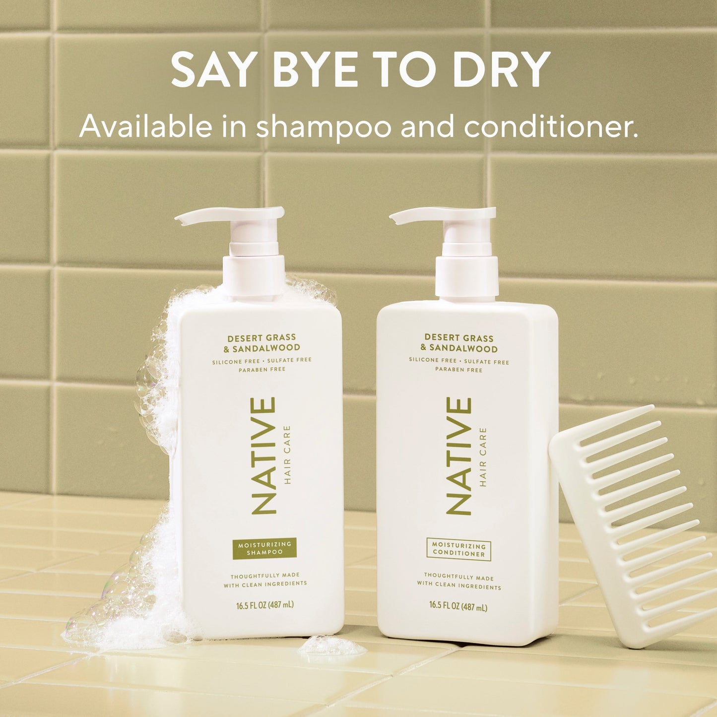 Moisturizing Shampoo Desert Grass and Sandalwood 16.5oz Classic Personal Care