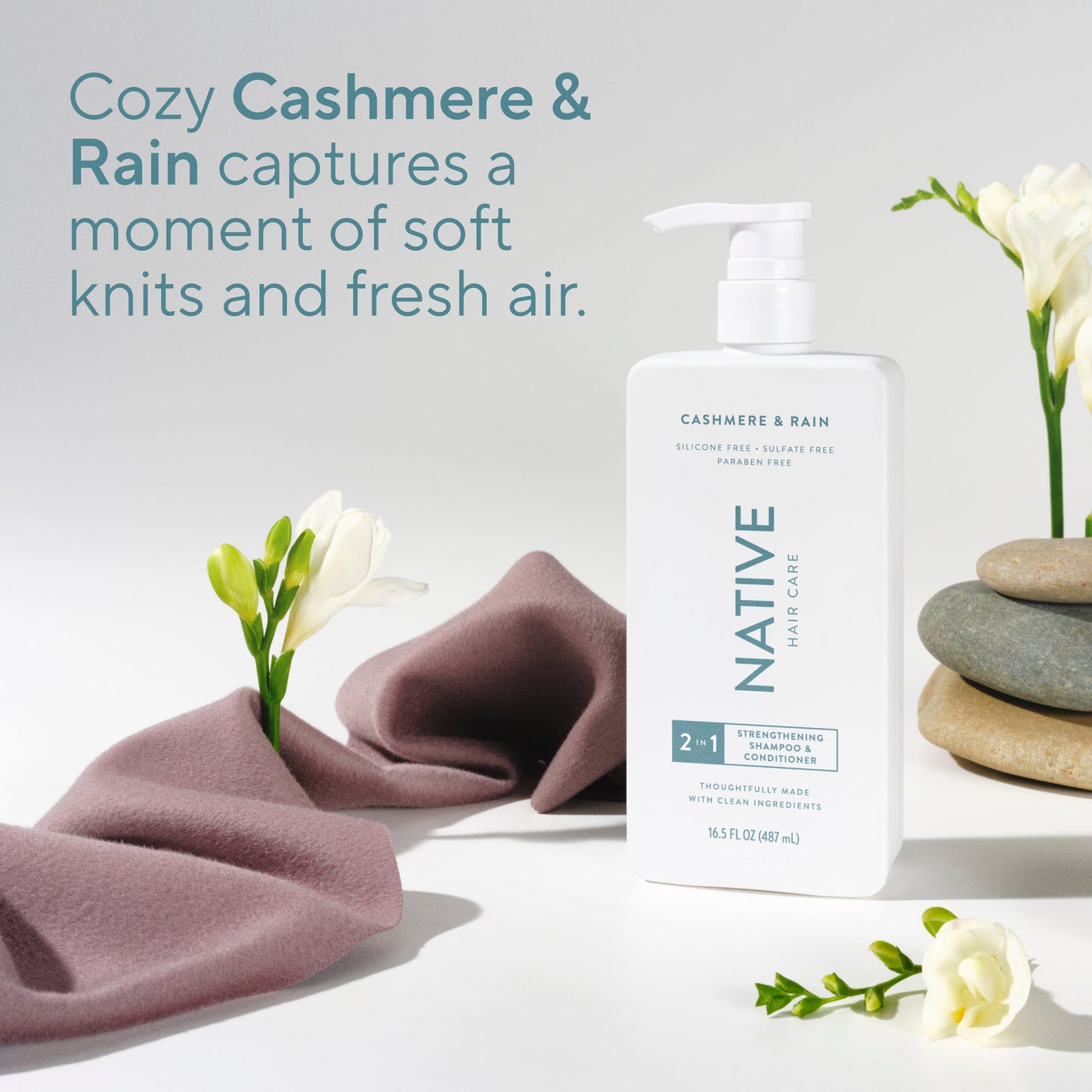 Strengthening 2 in 1 Shampoo and Conditioner Cashmere and Rain 16.5oz Classic Personal Care