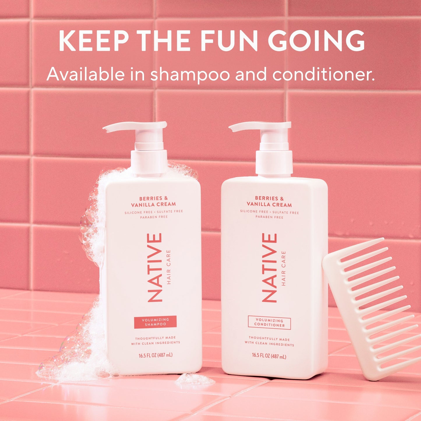 Volumizing Shampoo Berries and Vanilla Cream 16.5oz Classic Personal Care