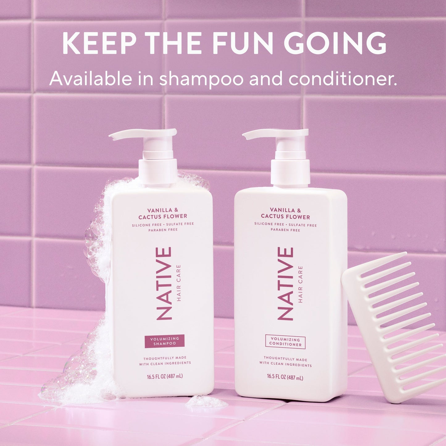 Volumizing Shampoo Vanilla and Cactus Flower 16.5oz Classic Personal Care