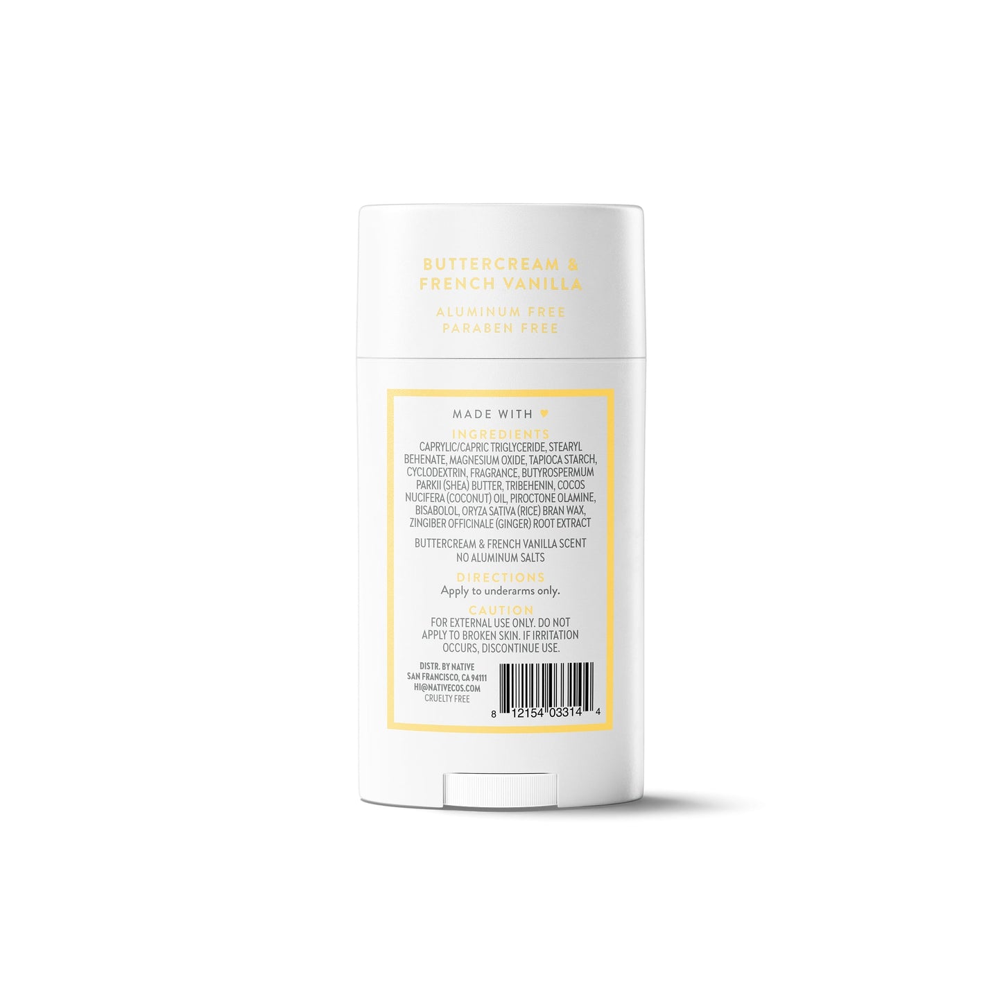 Deodorant Stick Buttercream and French Vanilla 2.65oz Classic Personal Care