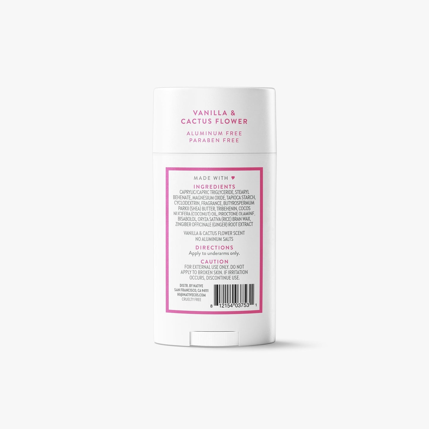 Deodorant Stick Vanilla and Cactus Flower 2.65oz Classic Personal Care
