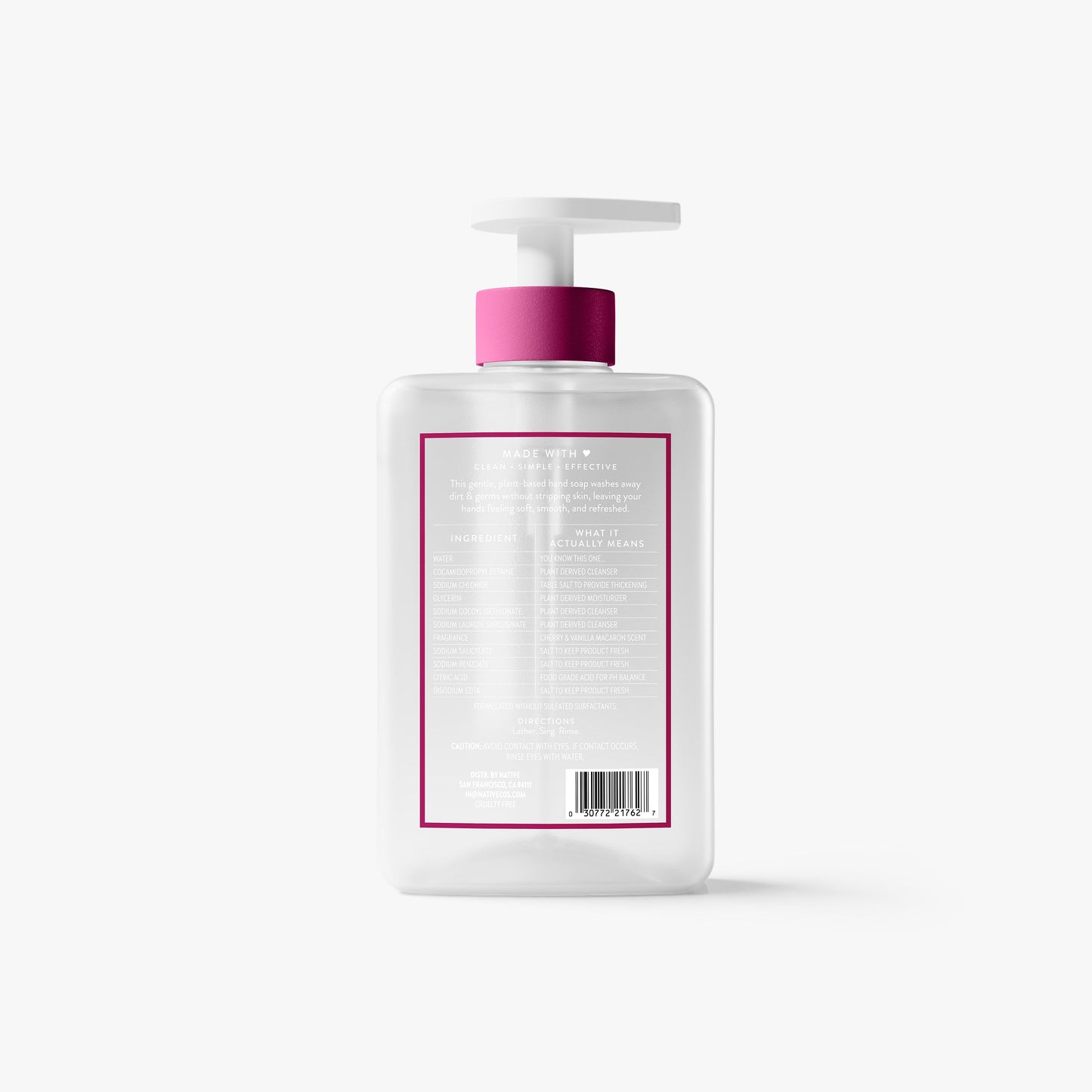 Hand Soap Cherry and Vanilla Macaron 13oz Classic Personal Care