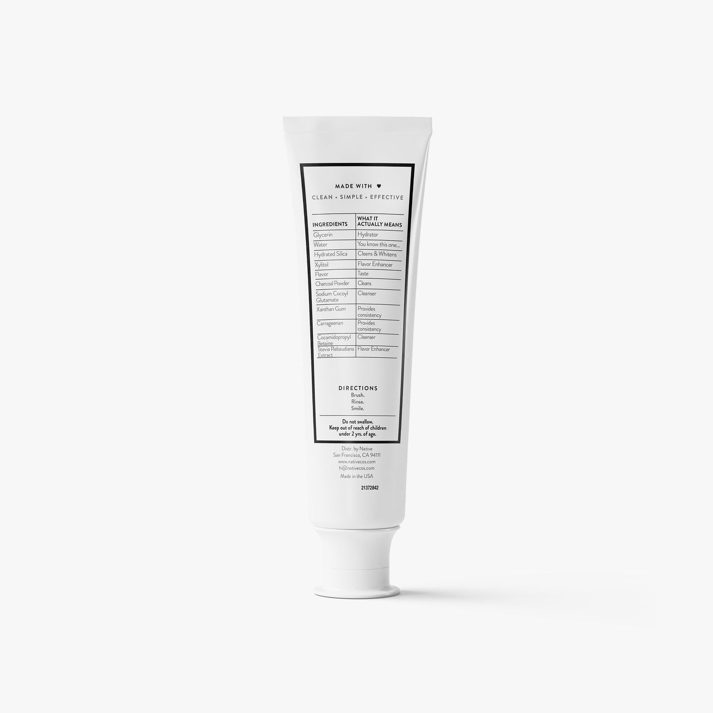 Toothpaste Charcoal and Mint 4.1oz Classic Personal Care