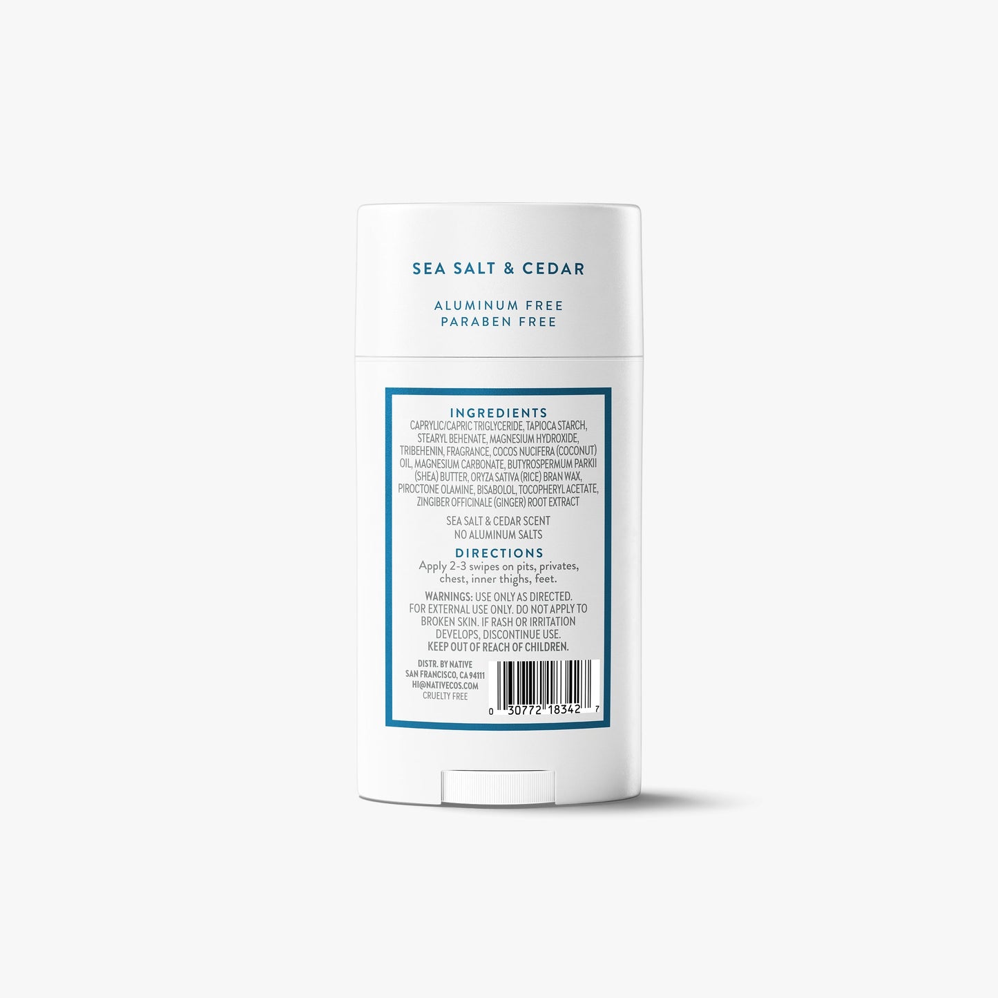 Whole Body Deodorant Stick Sea Salt and Cedar 2.4oz Classic Personal Care
