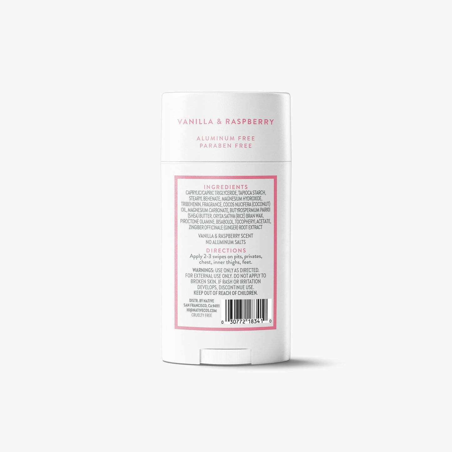 Whole Body Deodorant Stick Vanilla and Raspberry 2.4oz Classic Personal Care