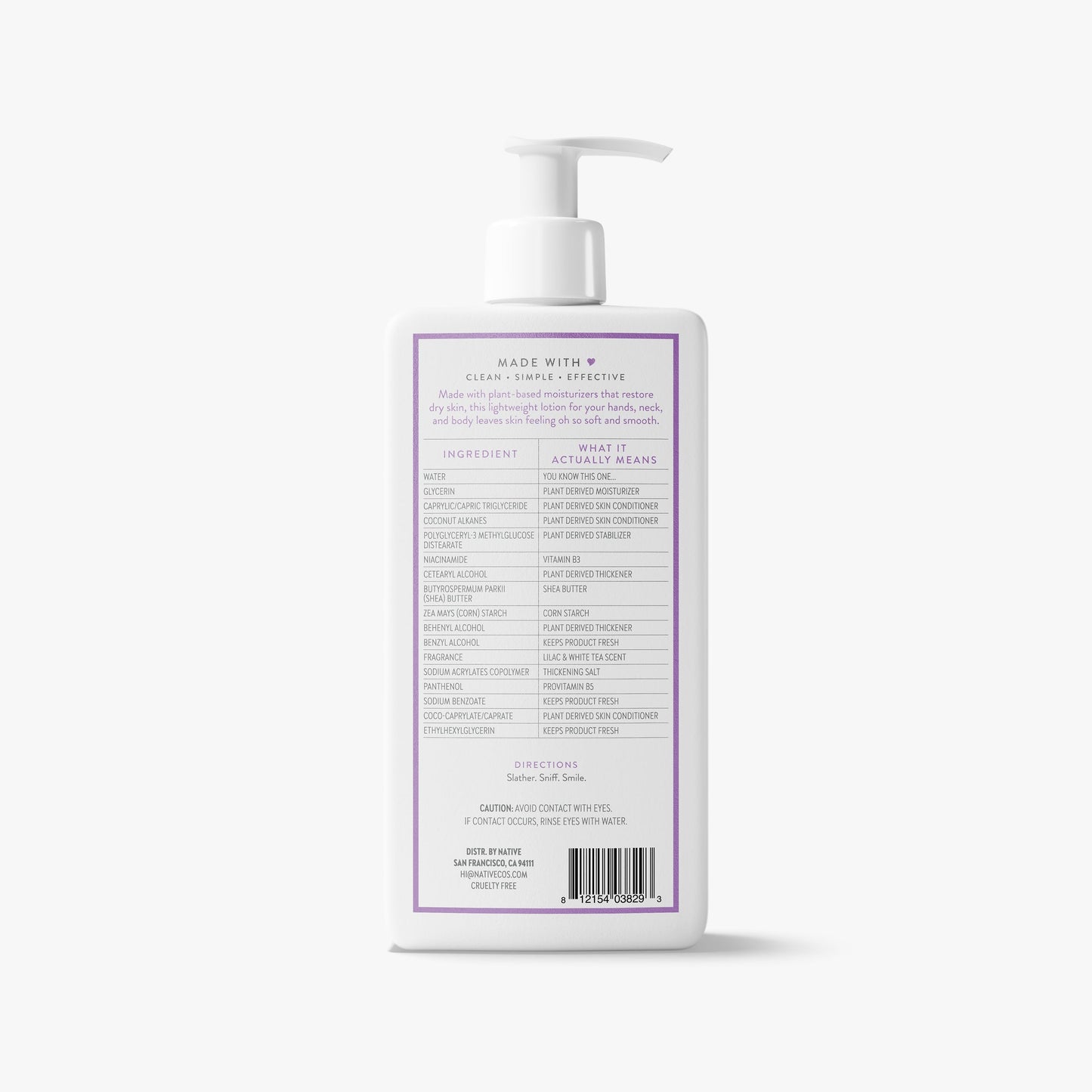 Body Lotion Lilac and White Tea 16.5oz Classic Personal Care