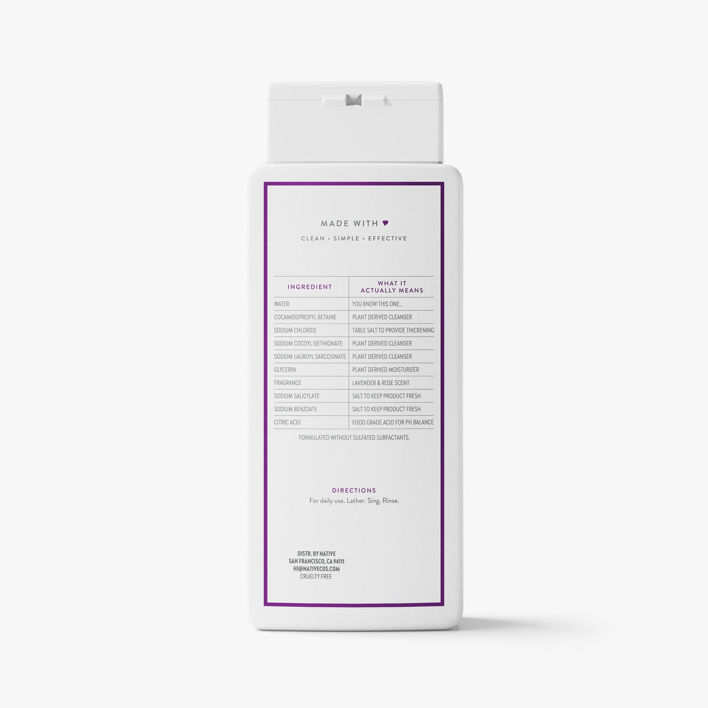 Body Wash Lavender and Rose 18oz Classic Personal Care
