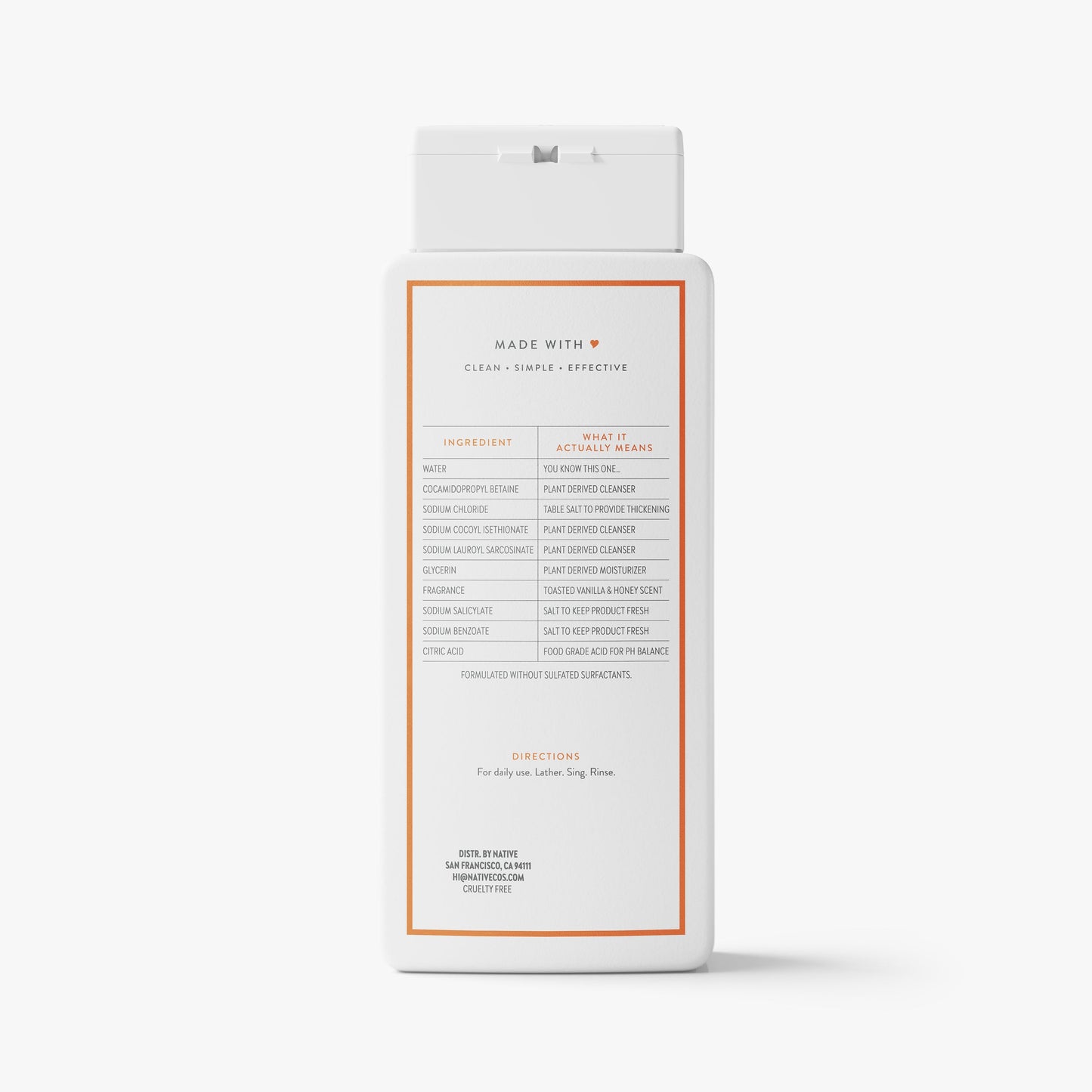 Body Wash Toasted Vanilla and Honey 18oz Classic Personal Care