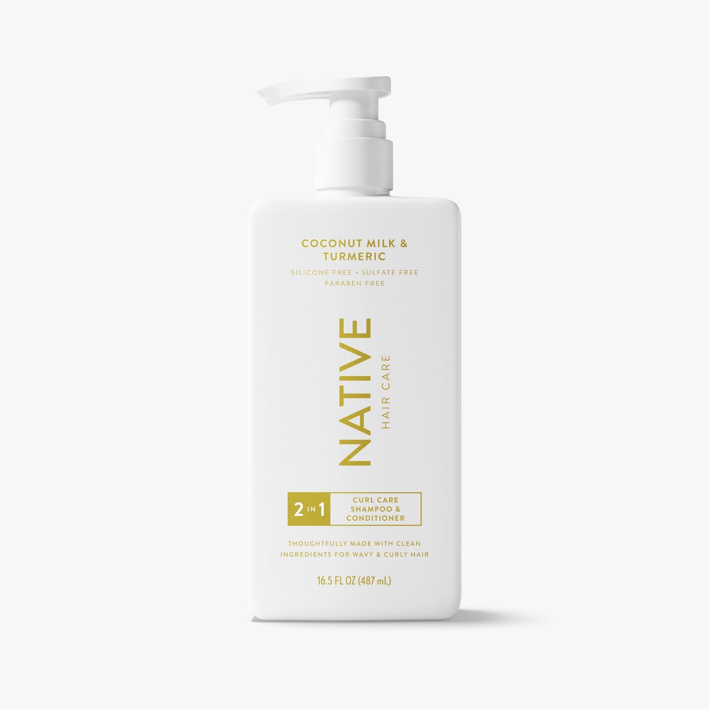 Curl Care 2 in 1 Shampoo and Conditioner Coconut Milk and Turmeric 16.5oz Classic Personal Care