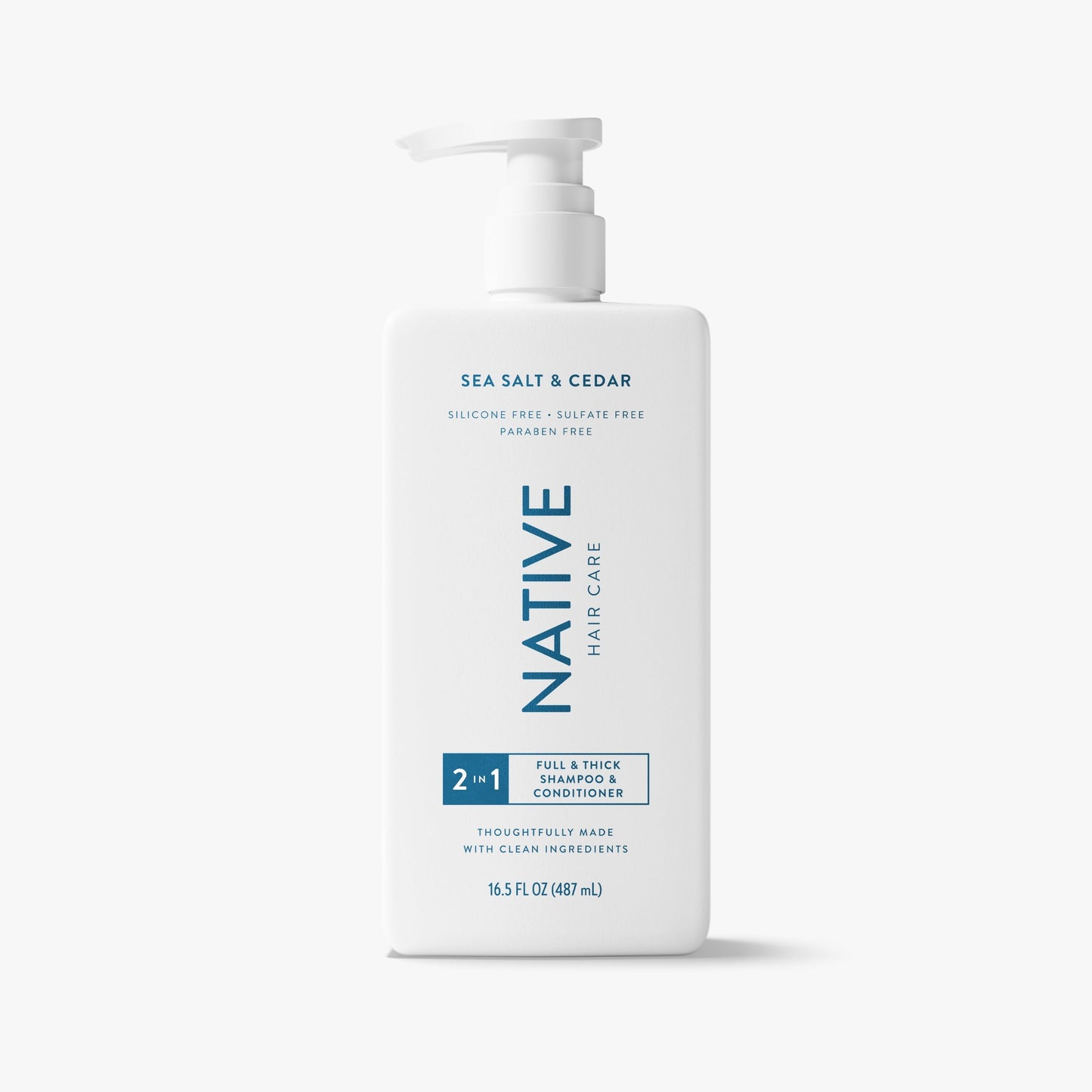 Full and Thick 2 in 1 Shampoo and Conditioner Sea Salt and Cedar 16.5oz Classic Personal Care
