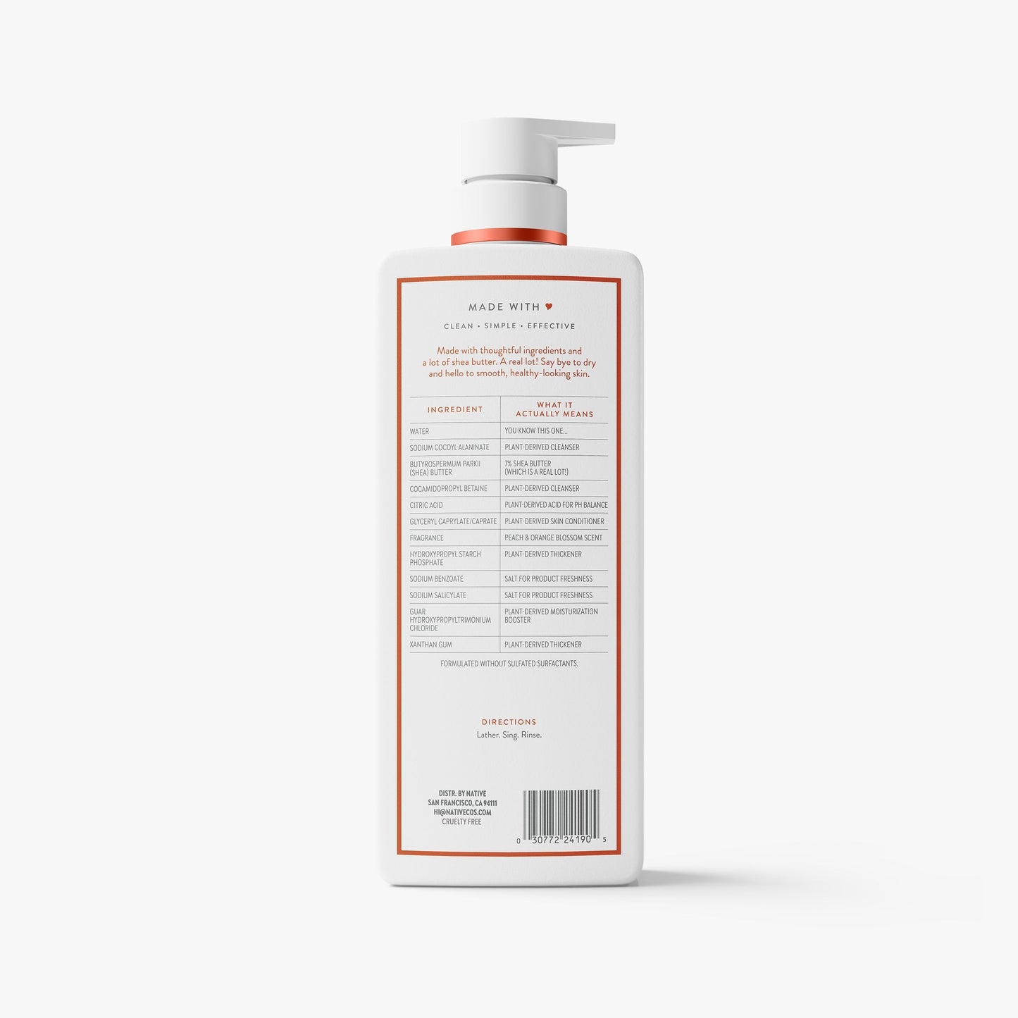 Moisturizing Body Wash Peach and Orange Blossom 22oz Classic Personal Care