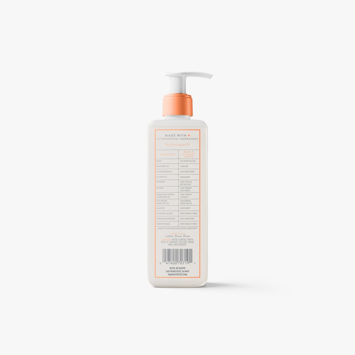 Silky Smooth Shave Oil Sweet Peach and Nectar 7.6oz Classic Personal Care
