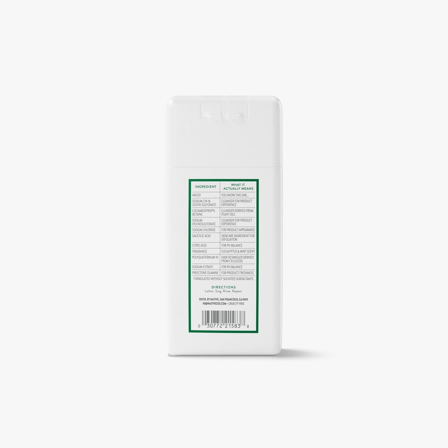 Mini Scalp Clarifying 2 in 1 Shampoo and Conditioner Eucalyptus and Mint 3oz Classic Personal Care