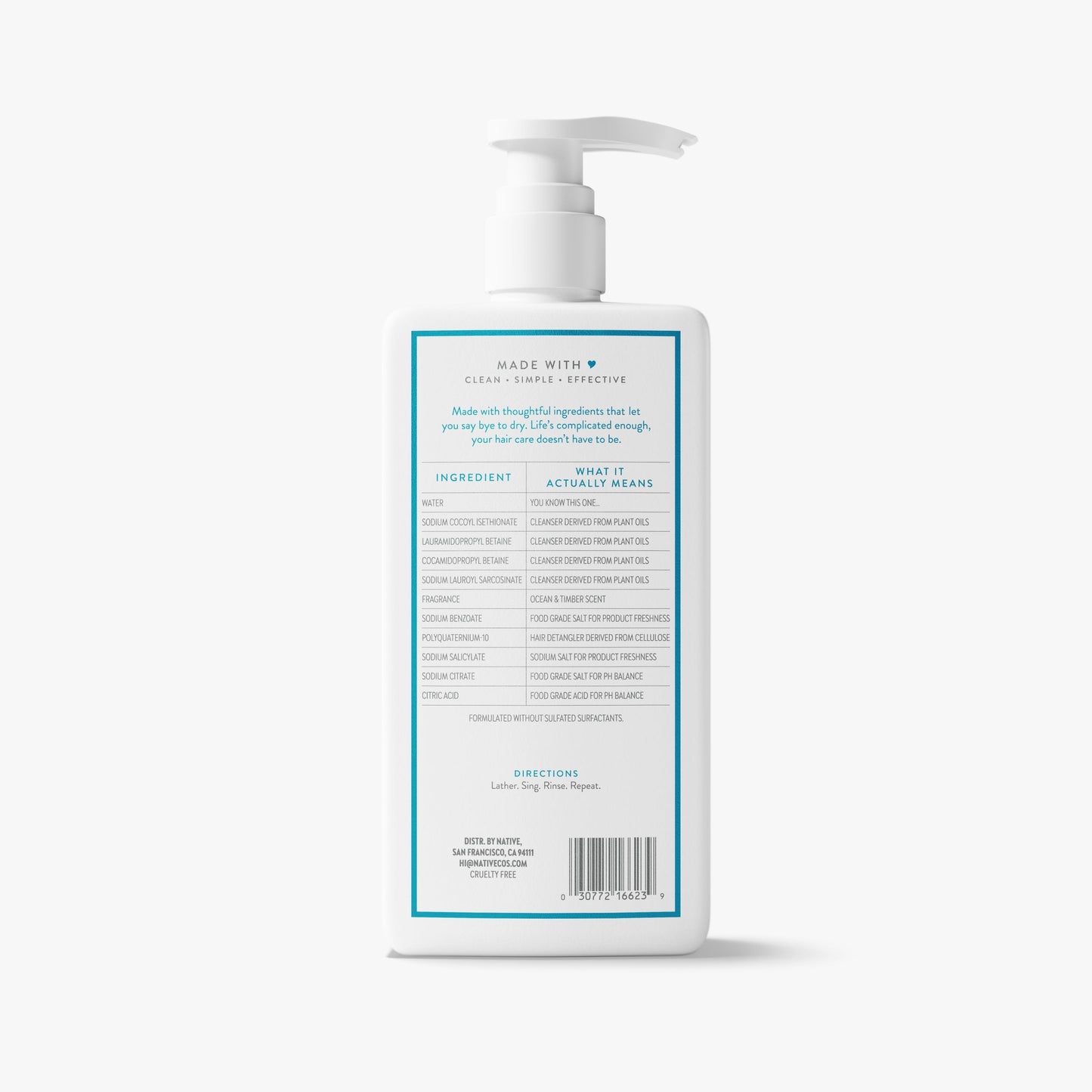 Moisturizing Shampoo Ocean and Timber 16.5oz Classic Personal Care