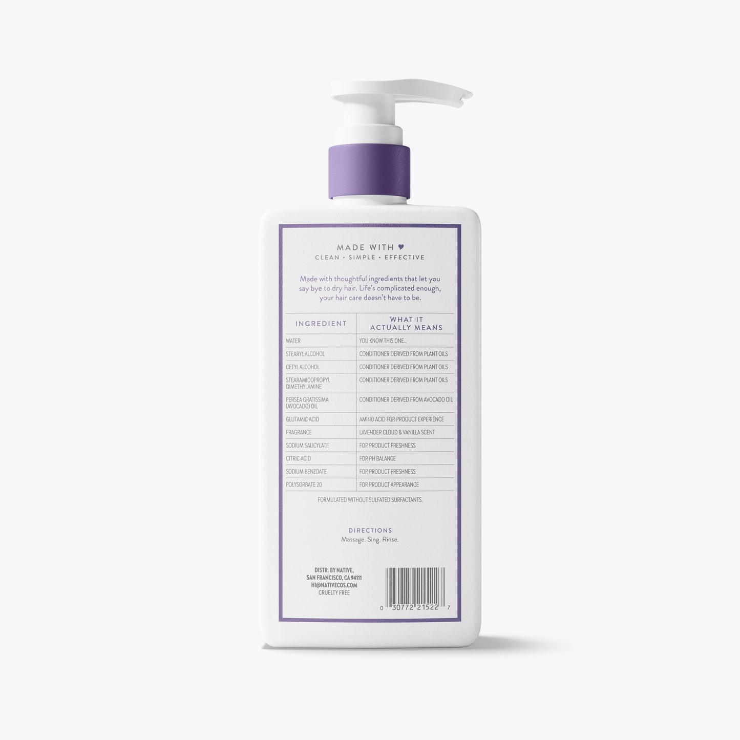 Scalp Refreshing Conditioner Lavender Cloud and Vanilla 16.5oz Classic Personal Care