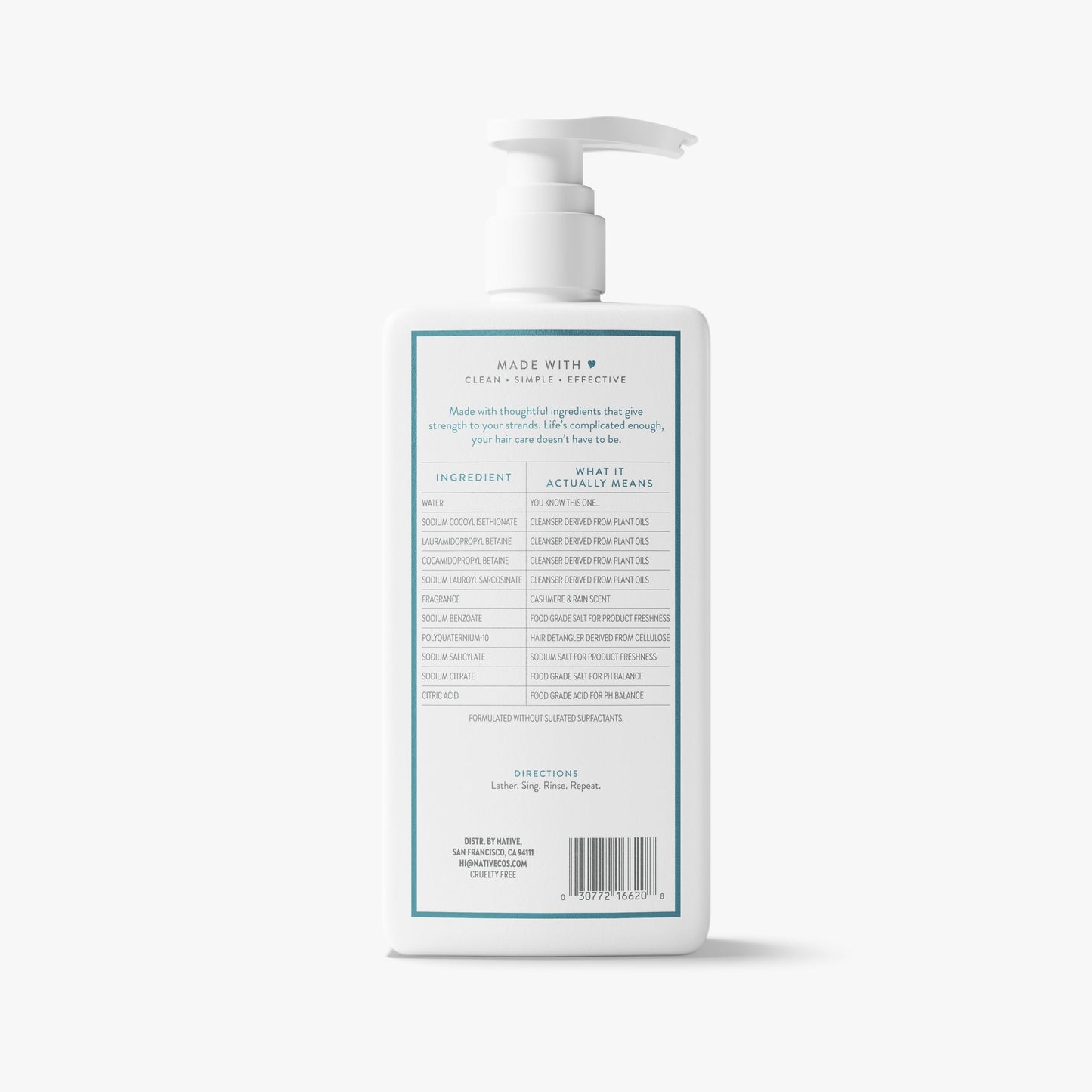 Strengthening 2 in 1 Shampoo and Conditioner Cashmere and Rain 16.5oz Classic Personal Care