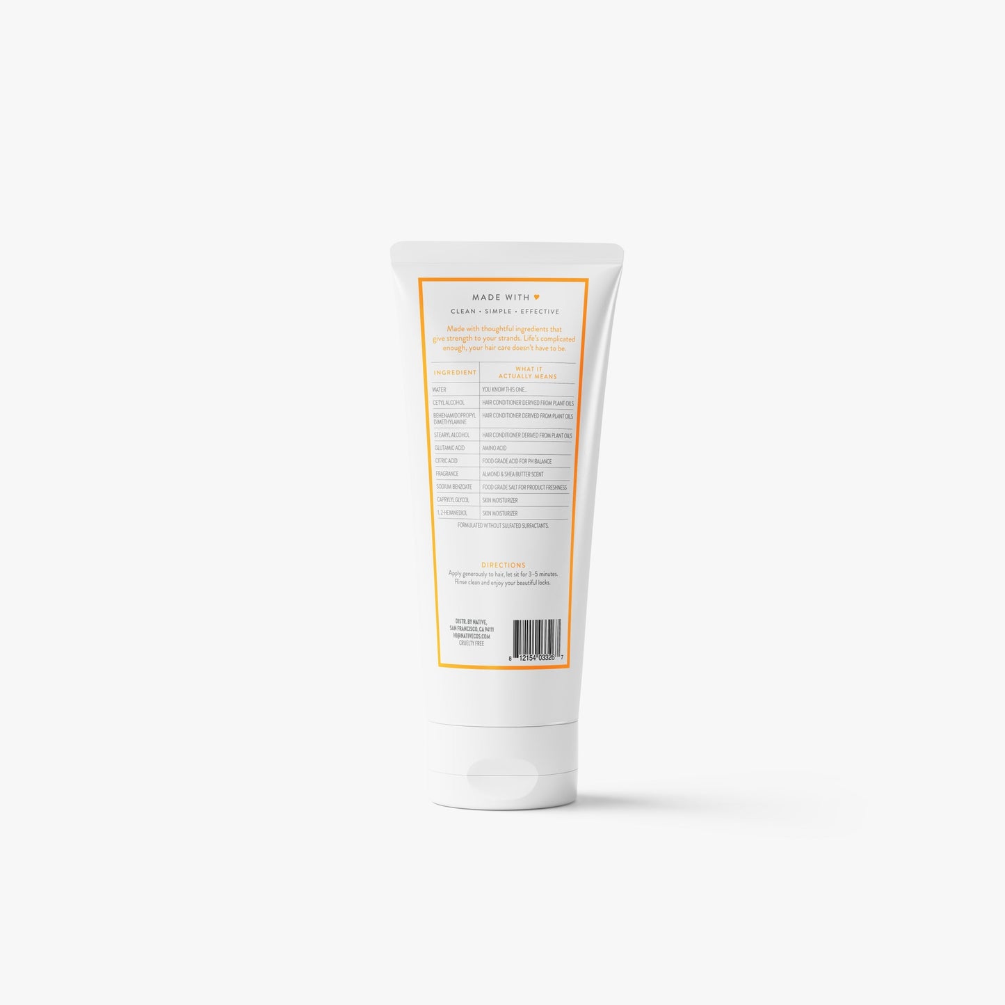 Strengthening Hair Mask Almond and Shea Butter 6oz Classic Personal Care