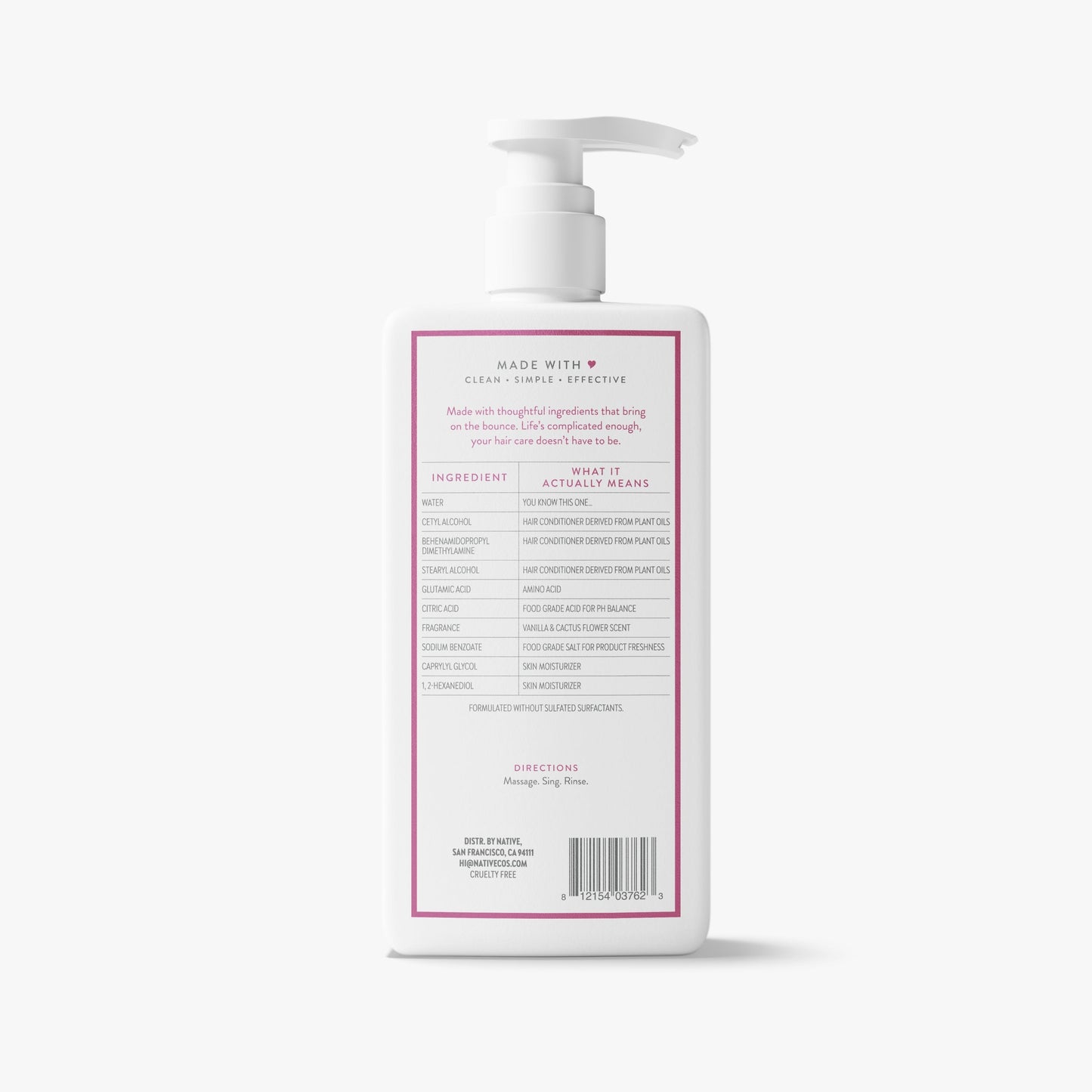 Volumizing Conditioner Vanilla and Cactus Flower 16.5oz Classic Personal Care