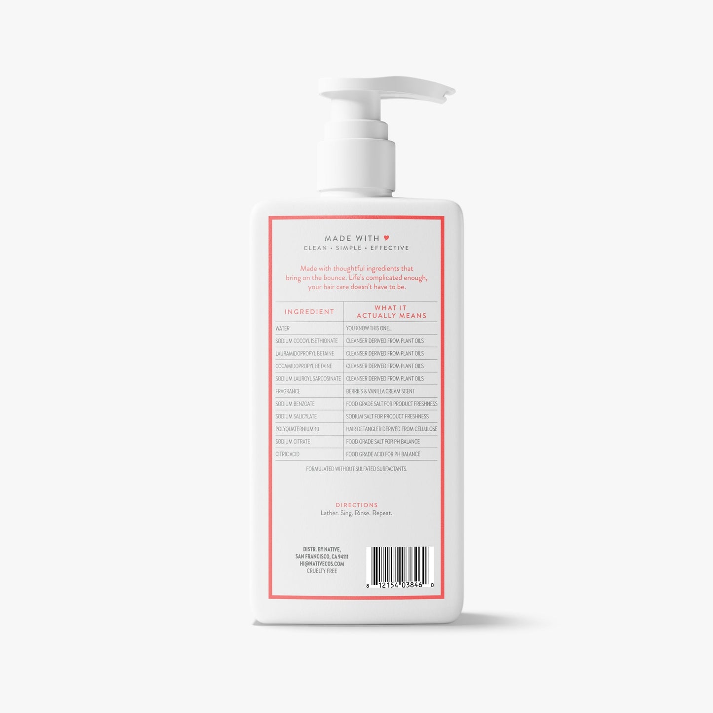 Volumizing Shampoo Berries and Vanilla Cream 16.5oz Classic Personal Care