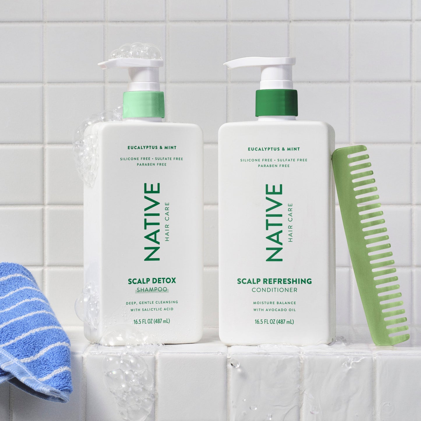 Scalp Clarifying 2 in 1 Shampoo and Conditioner Eucalyptus and Mint 16.5oz Classic Personal Care