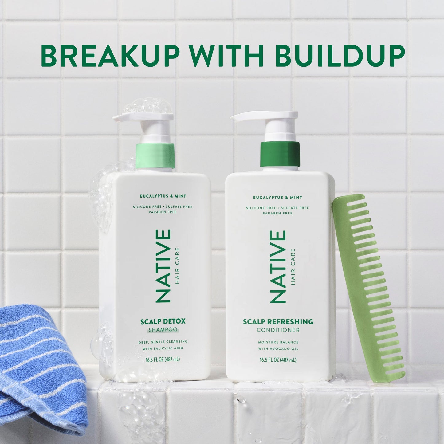 Scalp Clarifying 2 in 1 Shampoo and Conditioner Eucalyptus and Mint 16.5oz Classic Personal Care