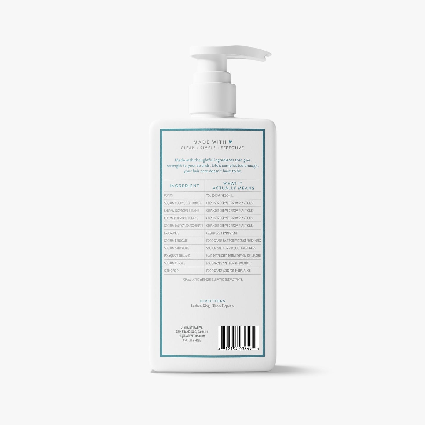 Strengthening Shampoo Cashmere and Rain 16.5oz Classic Personal Care